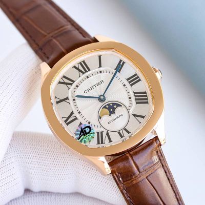 Cartier Drive de 40*41mm Cal.1904-PS MC Movement White/Black Dial Men Watch